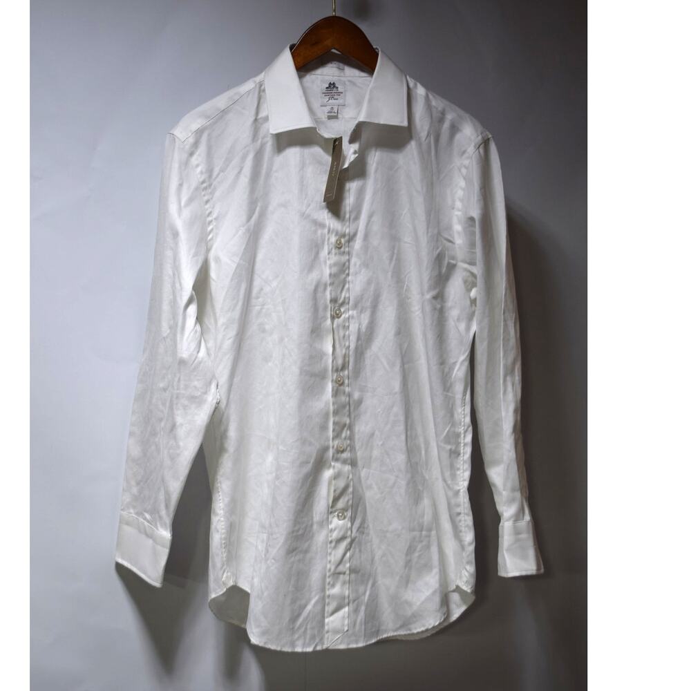 J.Crew Thomas Mason White Dress Shirt Mens 16 32 Slim Fit NWT Luxury Cotton